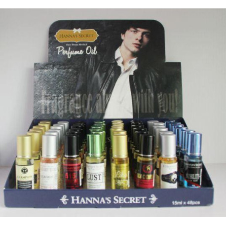 Чоловіча колекція парфумованих олій Hanna's Secret (набір 48 шт.)