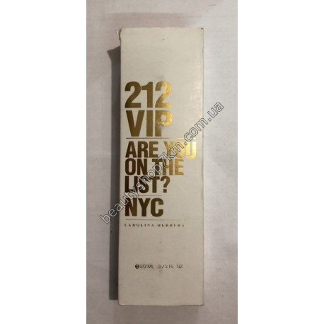 N178 Духи турецькі на розлив 212 VIP ARE YOU ON THE LIST? NYC CAROLINA HERRERA 20 ml